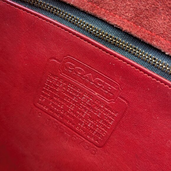 Vintage Coach NYC Small Shoulder Bag 9530 Red Larger Variation - Picture 8 of 16